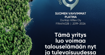 Dunlop Hiflexille Suomen Vahvimmat Platina -sertifikaatti